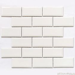 Bonaparte Керамическая мозаика Brick White Белая Глянцевая Мозаика 28,8х29,2 (4,5х9,5)