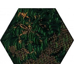 Paradyz Intense Tone Green A Glass Heksagon Зеленый Глянцевый Декор 17,1x19,8 см