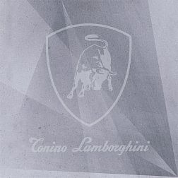 Tonino Lamborghini Le Mans TL75LM03 Logo Laser Acciaio Серый Матовый Декор 75х75 см