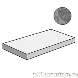 Керамическая плитка Cerdomus Supreme Angolo Sn Grad.C.Retta Charcoal Lev 75521 Ступень 33x120 см