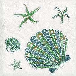 Kerlife Smalto Mare 2 Bianco Зеленый Матовый Декор 15х15 см