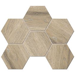 Керамическая плитка Ametis Daintree DA02 Hexagon Мозаика неполированная 25х28,5 см