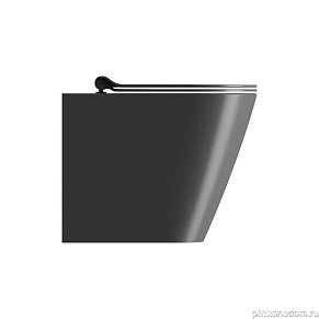 GSI KUBE X унитаз приставной (бачок в стене) KUBE X безободковый с водоворотной системой смыва Swirlflush фаянсовый черный матовый (941026)