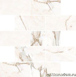 Керамическая плитка Kerranova Marble Trend Carrara K-1000-MR-m13 Мозаика 30,7х30,7 см