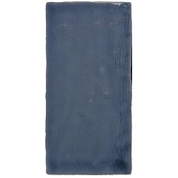 Керамическая плитка Monopole New Country Deep Blue Синяя Глянцевая Настенная плитка 7,5х15 см