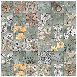 Керамическая плитка Elios Ceramica Emotion 03A20A6 Surprise Green Luc Matt Зеленый Матовый Декор 20x20 см