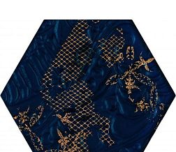Paradyz Intense Tone Blue C Glass Heksagon Синий Глянцевый Декор 17,1x19,8 см