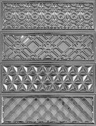 Керамическая плитка Heralgi Garden Dec Geometry PVD Plata Декор 10х30 см