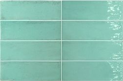 Керамическая плитка Equipe Fango Aquamarine Gloss Зеленый Глянцевый Керамогранит 5x15 см