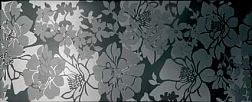 Керамическая плитка CeDam Lustri Dec Flower Nero Lucide Декор 20х50 см