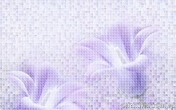 Кировская керамика (М-Квадрат) Bella 122984 Фиолетовая Деко-1 Объемная Настенная плитка 25х40 см