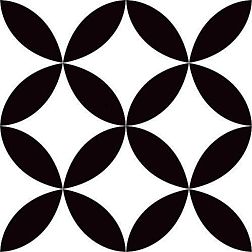 Alpas Cera Ornament 3050 Черно-Белый Матовый Керамогранит 20х20 см