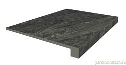 Coliseum Gres Флоренция Черная Натуральная Ступень фронтальная 33x90 см