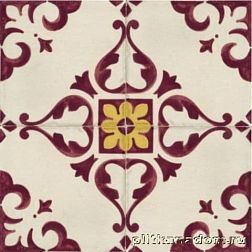 Marca Corona Jolie 8333 Ivoire Purple Trama Декор 10x10 (4 плитки) см