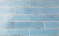 Керамическая плитка Equipe Tribeca Water Colour Голубой Полированный Настенный Керамогранит 6x24,6 см