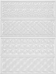 Керамическая плитка Heralgi Garden Dec Geometry Blanco Декор 10х30 см
