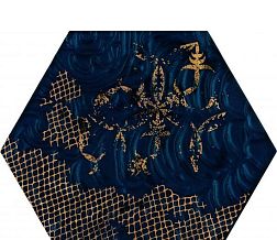 Paradyz Intense Tone Blue A Glass Heksagon Синий Глянцевый Декор 17,1x19,8 см