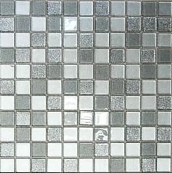 Керамическая плитка Bonaparte Мозаика стеклянная Shine Silver 4 мм 30х30