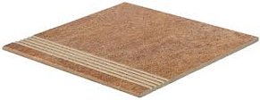 Stroeher Keraplatte Roccia 834 Giallo Ступень с насечками без угла 30х29,4 см