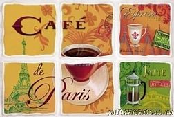 Пиастрелла Микс 83-003-в Кафе Париж Декор 20х30 см