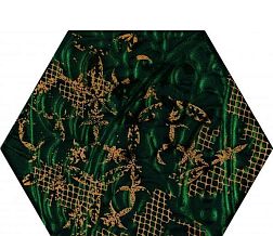 Paradyz Intense Tone Green B Glass Heksagon Зеленый Глянцевый Декор 17,1x19,8 см