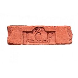 Керамическая плитка Sergio Pietra Клейма 18 века Г.С.Р Красный Декор 7x26x1,5 см