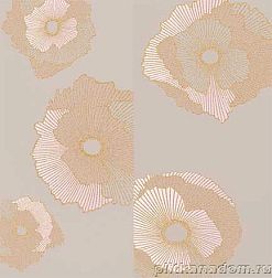 Керамическая плитка Creto Mono Golden Flowers Бежевое Глянцевое Панно 60х60 (Из 2-х плиток) см