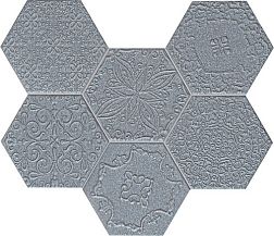 Керамическая плитка Tubadzin Mozaiki Lace graphite Мозаика 28,9х22,1 см