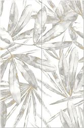 Vallelunga Revesta Dеcoro Felci (из 2-х плиток) Серое Матовое Панно 32,5x99,2 см