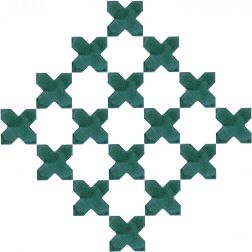 Керамическая плитка ПентаКерамика Крест 1 Настенная плитка ручной работы 9х9 см