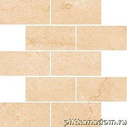 Керамическая плитка Kerranova Marble Trend Crema Marfil K-1003-LR-m13 Мозаика 30,7х30,7 см