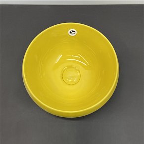 Comforty Раковина детская 5004Y (жёлтая), с донным клапаном