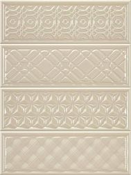 Керамическая плитка Heralgi Garden Dec Geometry Crema Декор 10х30 см