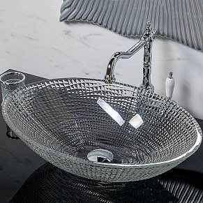Boheme 813 Хрустальная раковина овальная Прозрачная 34,5x51