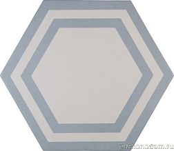 Керамическая плитка Adex Pavimento Hexagono Deco Azure Керамогранит 20х23 см