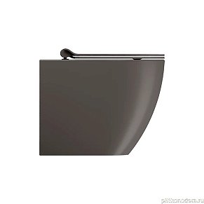 GSI PURA унитаз приставной (бачок в стене) PURA безободковый с водоворотной системой смыва Swirlflush фаянсовый коричневый матовый (881016)