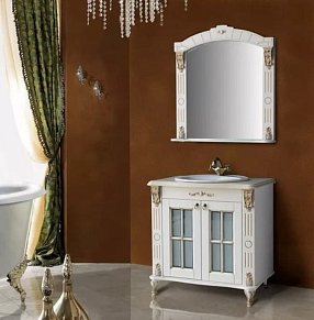 Мебель для ванны Атолл Александрия 85К (Vidima) дорато патина золото