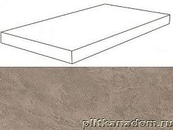 Керамическая плитка Atlas Concorde Russia Force 620070001016 Grey Scalino Angolare Dx Ступень угловая правая 33x120 см