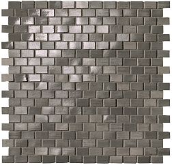 Керамическая плитка Fap Ceramiche Brickell Grey Brick Mosaico Gloss Мозаика 30x30 см