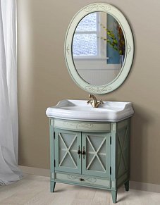 Мебель для ванны Атолл Ретро 80 зеленая олива