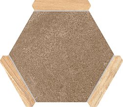 Керамическая плитка Monopole Avant Sacramento Marron Pino Коричневый Матовый Керамогранит 22x25 см