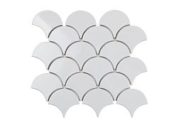 Керамическая плитка Orro Mosaic Orro Ceramic White Scales Мозаика 25,9х27,9 см