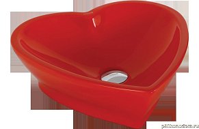 Creavit Раковина TP149.7 сердце красная