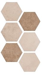 Argenta Ceramica Hexagon Multi Warm Керамогранит 25х22 см