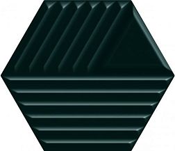 Paradyz Intense Tone Green Heksagon Structure C Shiny Зеленая Глянцевая Структурированная Настенная плитка 17,1x19,8 см