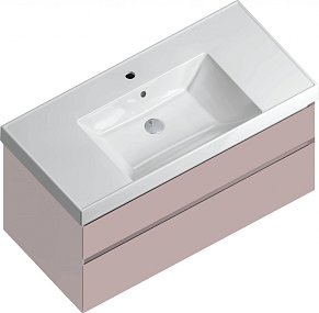 Kerama Marazzi Cubo CU.100\MAL Тумба 100 подвесная 2 ящика, мальва матовая