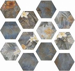 ITT Ceramic Hibiscus Blue Hexa Matt Керамогранит 23,2x26,7 см