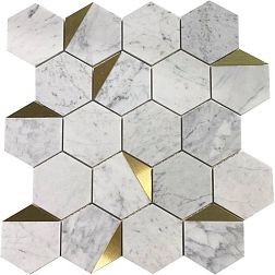 Керамическая плитка Orro Mosaic Orro Stone Prima Серая Полированная Мозаика 30х32,5 см