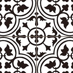 Prissmacer Hampton Black Pre. Черно-белый Матовый Керамогранит 45x45 см