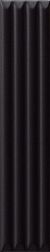 Керамическая плитка Ava Ceramica UP Cannettato Black Matte Черная Матовая Настенная плитка 5x25 см